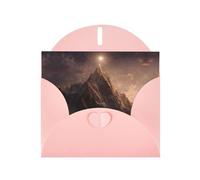 Pink Holiday greeting check blank card and pearl beautiful blank note block VVXBHGR Stars over the mountains Pattern