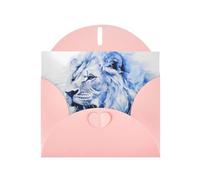 Pink Holiday greeting check blank card and pearl beautiful blank note block VVXBHGR The Fierce Lion Pattern