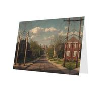 Pink Holiday greeting check blank card and pearl beautiful blank note block VVXBHGR Wide road Pattern