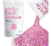 Pink Holographic Glitter Paint Additive Extra Chunky 100g for Adding Sparkle to Paints & Varnish | Paint Walls Sparkly Add to Emulsion, Acrylic or Lacquer Indoor | Hemway