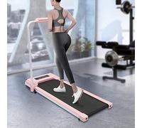 Pink Home Office Walking Jogging Machine, Folding Treadmill, Under Desk Electric Treadmill with Remote Control, LED Display, Maximum Weight Capacity 220lbs, Adjustable Speed