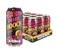 Pink Hooch | Fridge Pack | 12 x 440ml Cans | 3.4% ABV | Pre-Mixed Alcoholic Drink | Vodka & Fruit Juice | Outrageously Refreshing