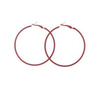Pink Hoop Earrings for Women 60MM Big Stainless Steel Hoops 80s 90s Large Retro Neon Earrings Party Dangle Earrings Accessories Gift, Stainless Steel, No Gemstone