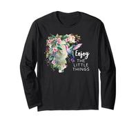 Pink Hummingbird Enjoy The Little Things Humming Bird Sage Long Sleeve T-Shirt