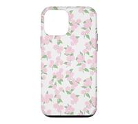 Pink Hydrangea Green Leaf White Preppy Coquette Floral Art Case for iPhone 12 mini