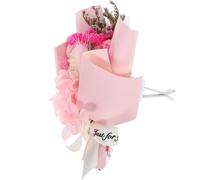 Pink Immortal Flower Car Air Freshener Vent Clip Bouquet | Iron Trim, Adorable Dried Bouquet Shape, Study and Dining Room Use, Clip to Automotive Vent Random Style
