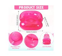 (Pink) Inflatable Outdoor Sofa - Portable Cushioned PVC Lounge Chair with Easy Setup, for Indoor/Outdoor, Camping, Beach, Patio, Poolside