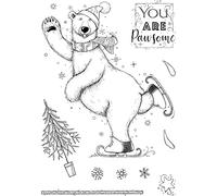 Pink Ink Designs Beary Christmas-Clear Stamp, A5