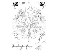Pink Ink Designs Classic Clematis-Clear Stamp Set, A5, Transparent