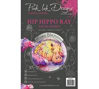 Pink Ink Designs Hip Hippo-Ray-Clear Stamp Set, A5, Transparent