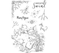 Pink Ink Designs - Mistletoe & Swine - Clear Stamp Set, PI176, A5