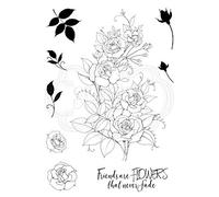 Pink Ink Designs Rambling Rose-Clear Stamp Set, A5, Transparent