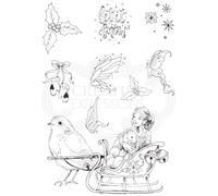 Pink Ink Designs Sleigh Bells Ring-Clear Stamp Set, A5, Transparent, PI078