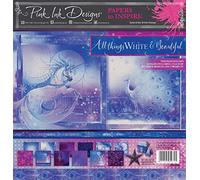 Pink Ink Designs Things White & Beautiful-Paper Pad, Blues and Purples, 12 x 12 inch