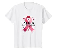 Pink is More Than Just A Color Breast Cancer Awareness T-Shirt, Kids, White, 10 Years
