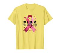 Pink is More Than Just A Color Breast Cancer Awareness T-Shirt, Men, Lemon, XXL