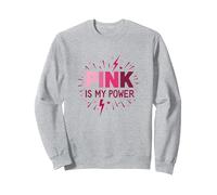 Pink Is My Power: Empowering Feminine Energy Statement Sweatshirt, Adult Unisex, Heather Grey, L