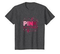 Pink is My Power: Empowering Feminine Energy Statement T-Shirt, Kids, Dark Heather Grey, 10 Years