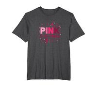 Pink is My Power: Empowering Feminine Energy Statement T-Shirt, Men's Big and Tall, Dark Heather Grey, 4X Tall