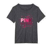 Pink is My Power: Empowering Feminine Energy Statement T-Shirt, Women's Plus, Dark Heather Grey, 2X