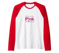 Pink Isnt Just A Color Pink Its A Promise Raglan Baseball Tee, Men, Red/White, XXL