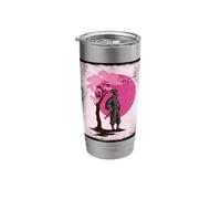 Pink Japan Vintage Cherry Blossom Sakura Samurai Stainless Steel Insulated Tumbler