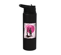 Pink Japan Vintage Cherry Blossom Sakura Samurai Stainless Steel Insulated Water Bottle