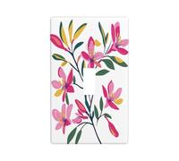 Pink Japanese Andromeda Flowers Light Switch Cover Decorative Single Toggle 1 Gang Wall Plate for Kitchen Farmhouse Bedroom Bathroom Art Decor