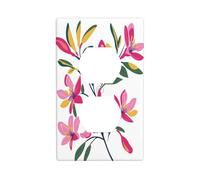 Pink Japanese Andromeda Flowers Outlet Cover Light Switch Cover Decorative 1 Gang Wall Plate for Kitchen Room Bathroom Size 7x11.4cm