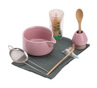 Pink Japanese Matcha Tea Set Pink Set 8 Piece Powder