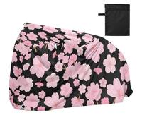 Pink Japanese Zephyr Cherry Blossoms Waterproof Bike Covers Outdoor with Lock Holes Indoor Outdoor Storage Electric Bike Cover Fits for Most funda para moto