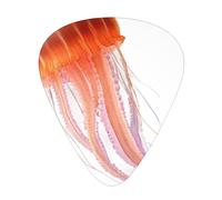 Pink jellyfish Printed pick set - 12 pieces, thin, medium and thick guitar picks, suitable for guitar, bass, electric guitar and ukulele