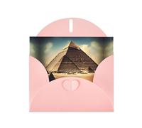 Pink JKIEGOQ Dreaming of the Pyramids of Khufu Prints Greeting Card 4 x 6 in for Christmas, Valentine's Day, Wedding, Party Invitation Cards