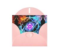 Pink JKIEGOQ Eight Dimensional Space Prints Greeting Card 4 x 6 in for Christmas, Valentine's Day, Wedding, Party Invitation Cards