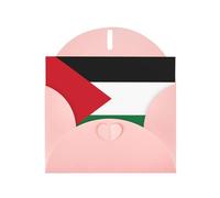 Pink JKIEGOQ Flag of the State of Palestine Prints Greeting Card 4 x 6 in for Christmas, Valentine's Day, Wedding, Party Invitation Cards