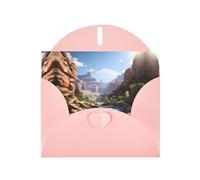 Pink JKIEGOQ Grand Canyon Prints Greeting Card 4 x 6 in for Christmas, Valentine's Day, Wedding, Party Invitation Cards