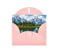 Pink JKIEGOQ grand teton national park Prints Greeting Card 4 x 6 in for Christmas, Valentine's Day, Wedding, Party Invitation Cards