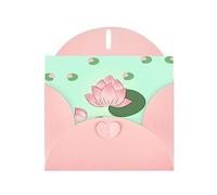 Pink JKIEGOQ Lotus flowers waiting to bloom Prints Greeting Card 4 x 6 in for Christmas, Valentine's Day, Wedding, Party Invitation Cards