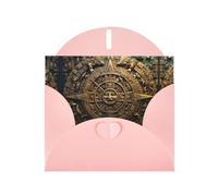 Pink JKIEGOQ Mayan Calendar End of The World Prints Greeting Card 4 x 6 in for Christmas, Valentine's Day, Wedding, Party Invitation Cards