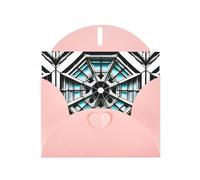 Pink JKIEGOQ Octagon Building Prints Greeting Card 4 x 6 in for Christmas, Valentine's Day, Wedding, Party Invitation Cards