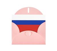Pink JKIEGOQ Russian Flag Prints Greeting Card 4 x 6 in for Christmas, Valentine's Day, Wedding, Party Invitation Cards