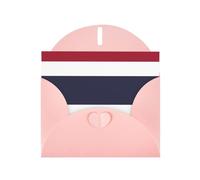 Pink JKIEGOQ Thailand Flag Prints Greeting Card 4 x 6 in for Christmas, Valentine's Day, Wedding, Party Invitation Cards