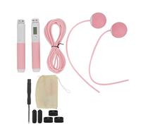 Pink Jumping Rope with Smart Counter and Adjustable Weight, Cordless Skipping Rope with 2 Modes, Ergonomic Handles for Home Fitness Training and Outdoor Exercise