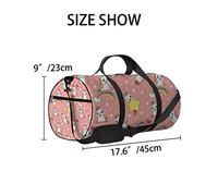 Pink Kawaii Cute Cartoon Happy Unicorns Sports Bag Tote Bag Waterproof Gym Bag with Shoulder Strap Zipper 2 Side Pockets for Men and Women, Travel and Storage Shoulder Bag.