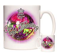 Pink Keep Calm and Keep Dancing 11oz Mug. Glitter Ball Ceramic Mug. Strictly A Gift. Ball Room Dancing Gift