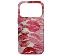 pink kisses lipstick marks lips for women girls makeup lover Case for iPhone 17 Pro