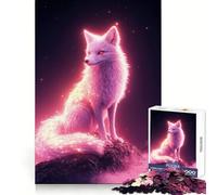 Pink Kitsune 1000 Piece Jigsaw Puzzles for Adults Jigsaw Think Toy Home Enjoy Fine Cut Santa Wish Gift (38x26cm)