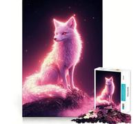 Pink Kitsune 1000 Piece Jigsaw Puzzles for Adults Jigsaw Think Toy Home Enjoy Fine Cut Santa Wish Gift (38x26cm)