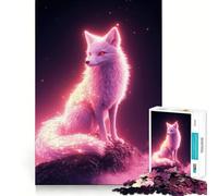 Pink Kitsune 1000 Piece Jigsaw Puzzles for Adults Smart Reason Toy Quiet Fun Smooth Edge Festival Gift (38x52cm)