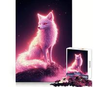 Pink Kitsune 1000 Piece Jigsaw Puzzles for Adults Smart Reason Toy Quiet Fun Smooth Edge Festival Gift (38x52cm)